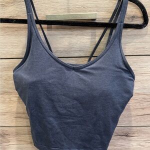 Navy Strappy Crop Top